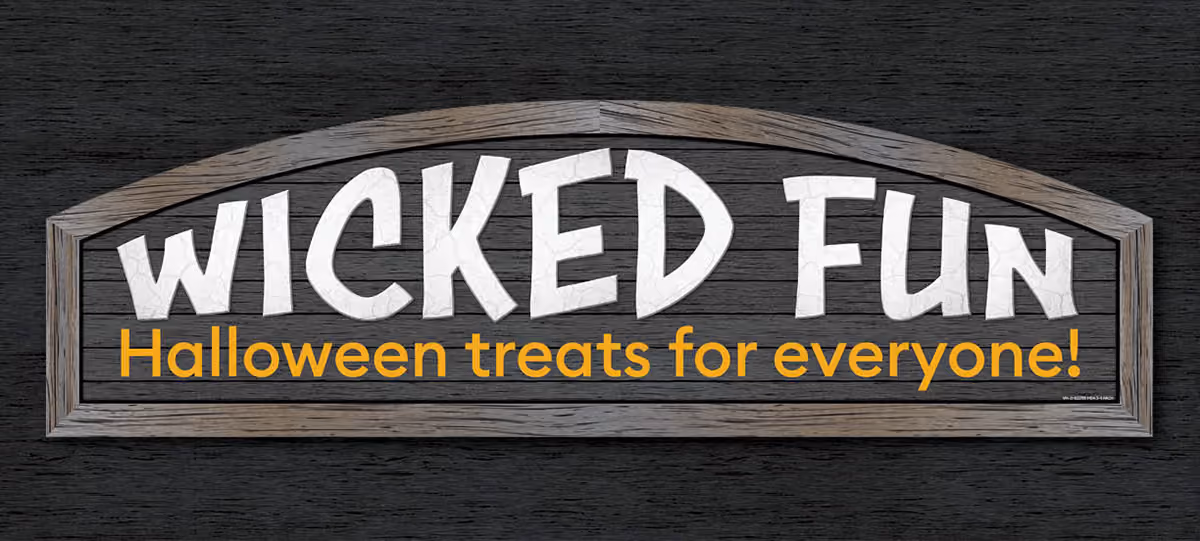 Conceptual 3D rendering of the Halloween signage
